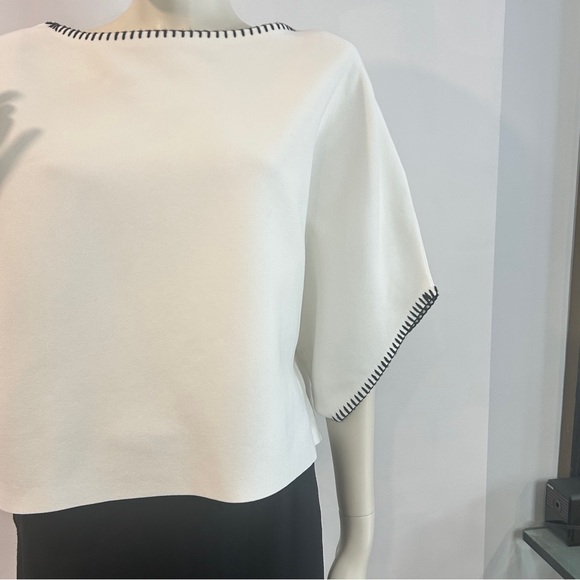 NWT Zara Contrast Embroidery Knit Top - Picture 8 of 16